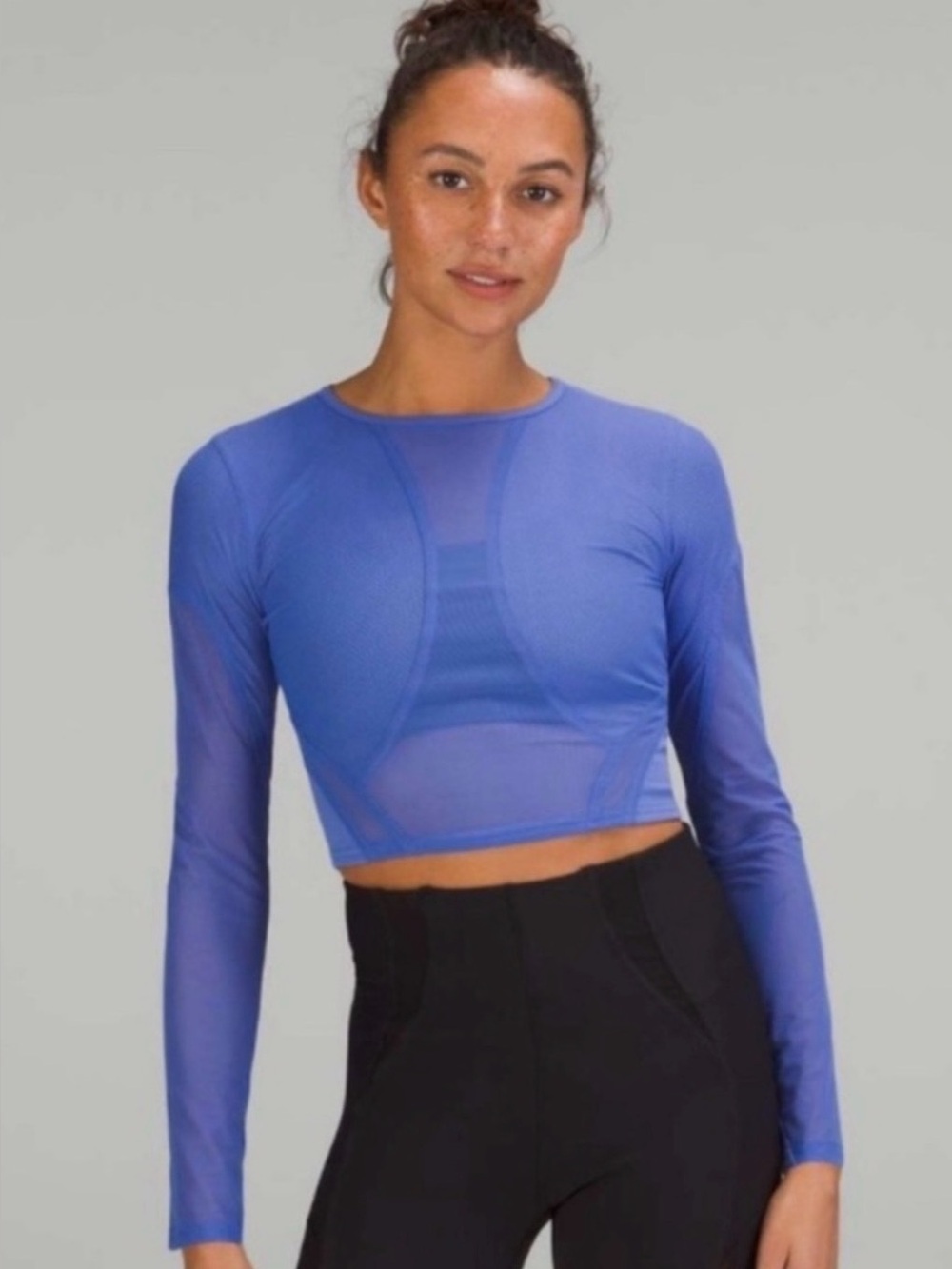 Lululemon Mesh Panneled Training Long Sleeve Shirt